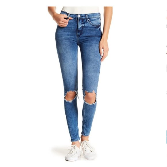 Free People Denim - Free People Busted Knee Skinny Jeans